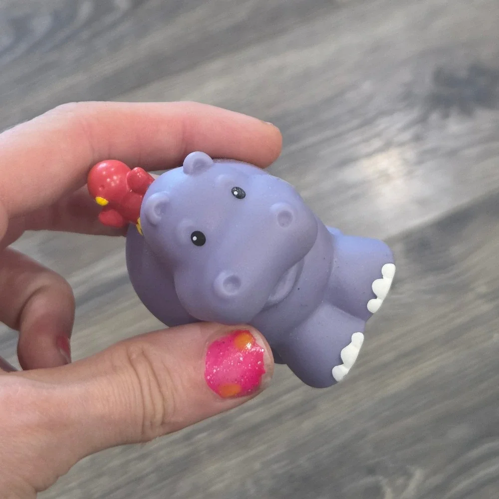 Fisher-Price Little People Hippo Bird Toy Figure Plastic Vintage Collectible